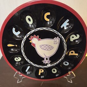 Colorful Chicken Deviled Egg Plate